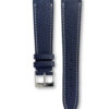 Smooth Classic Navy blue leather watch strap - cream stitching - LUGS brand