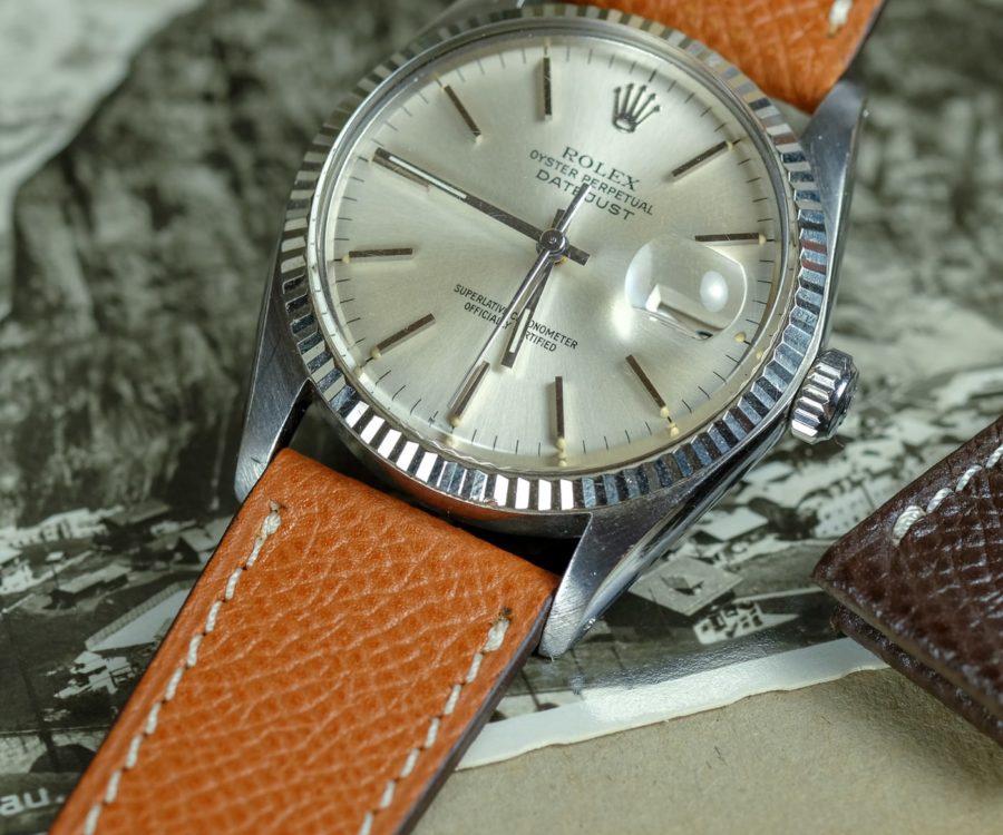 Alternative view of GRAINED FRENCH TAN (cream stitching)